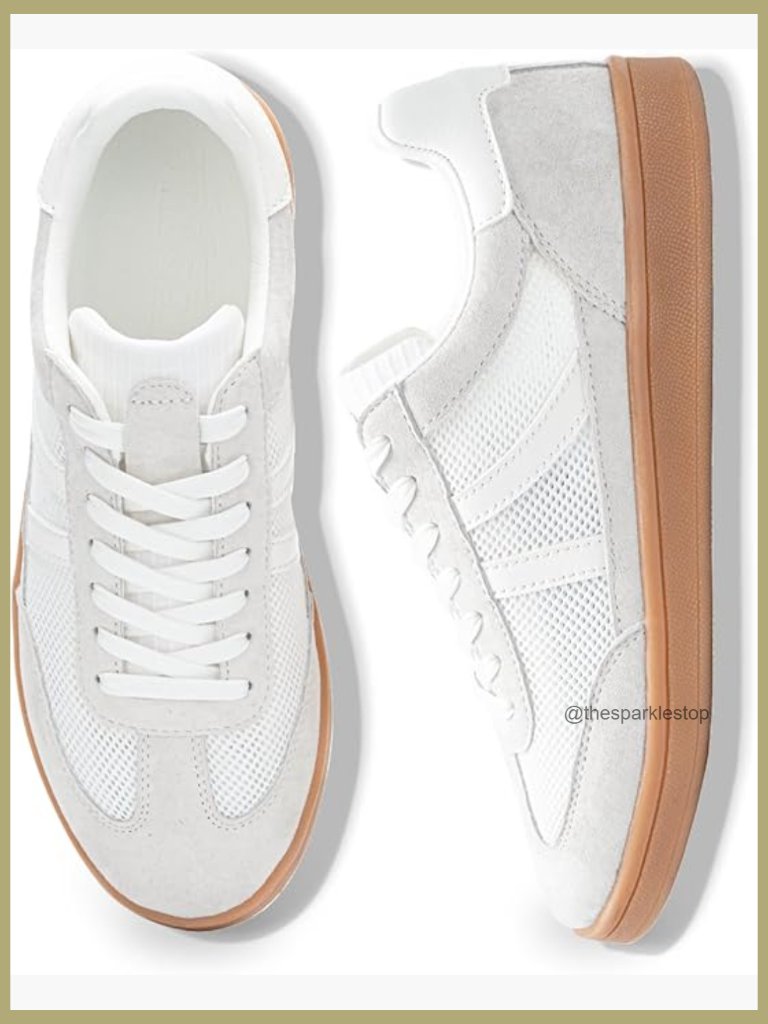 Womens Fashion Sneakers With Removable Insole Lightweight Non-Slip Lace-Up